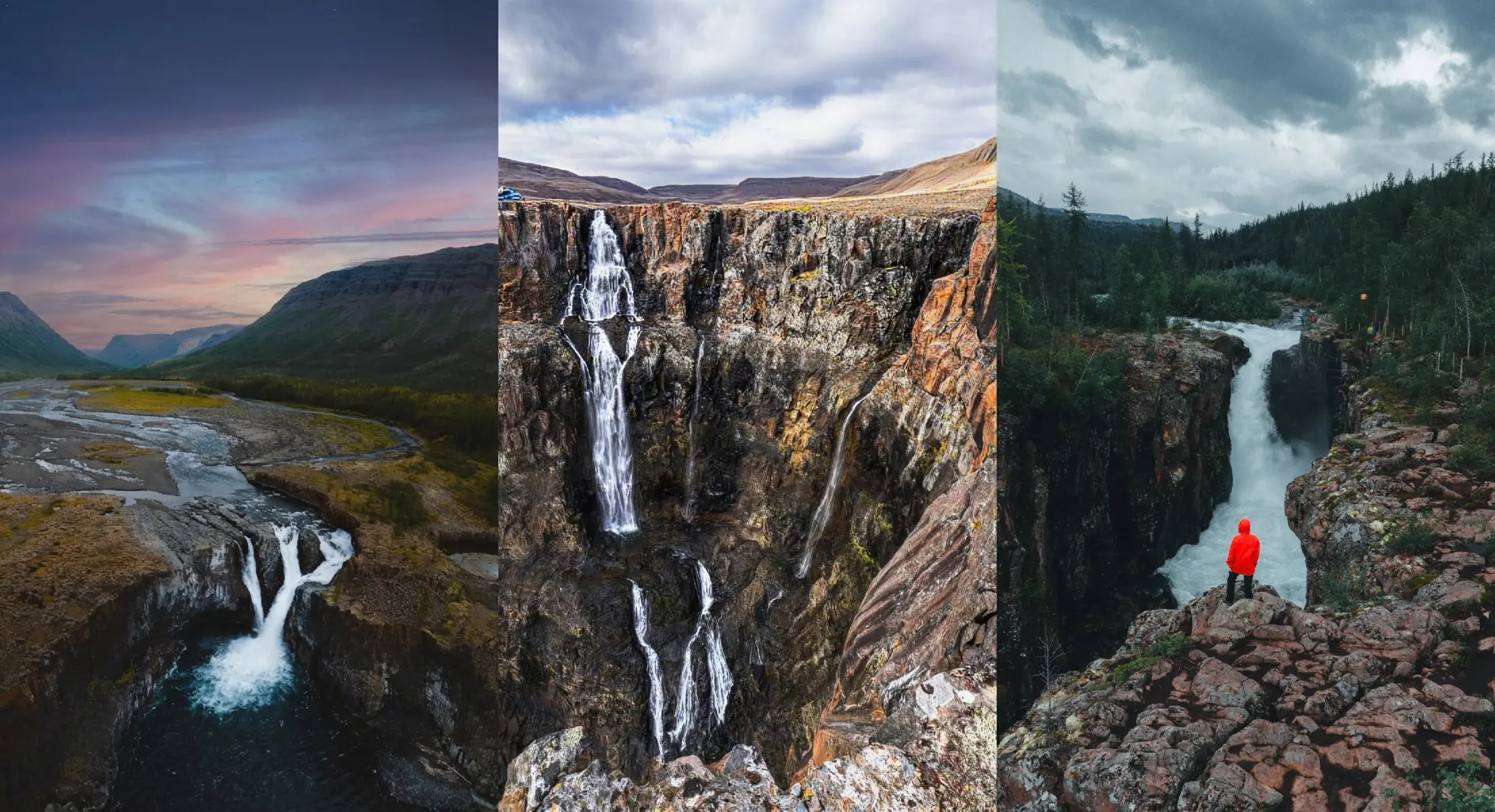 Самая высокая концентрация водопадов в России